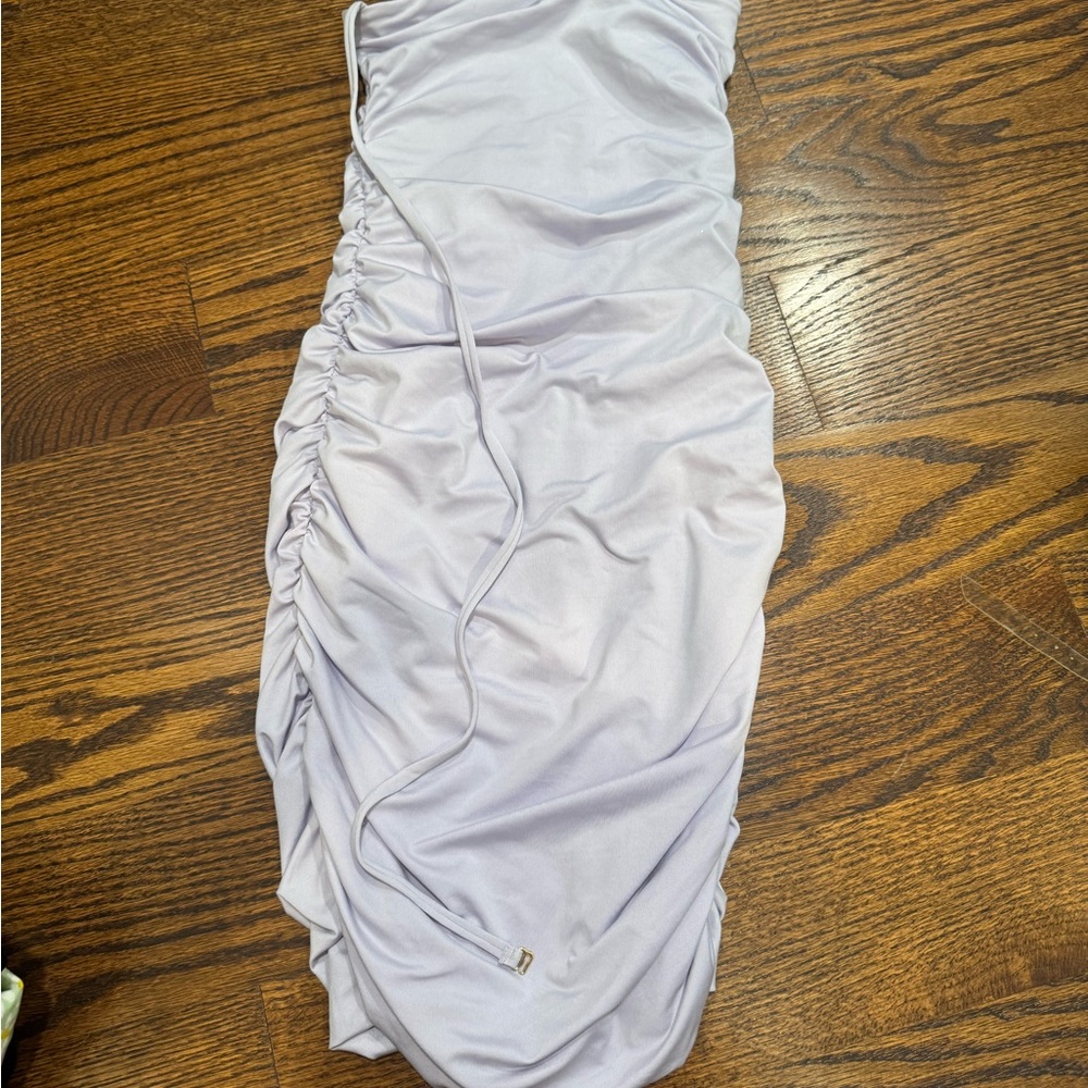 Elegant Ruched light purple Dress